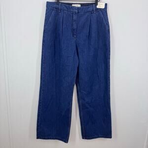 NEW ABERCROMBIE & FITCH Women's Ultra High Rise Blue Jeans Wide Leg sz 32/14R